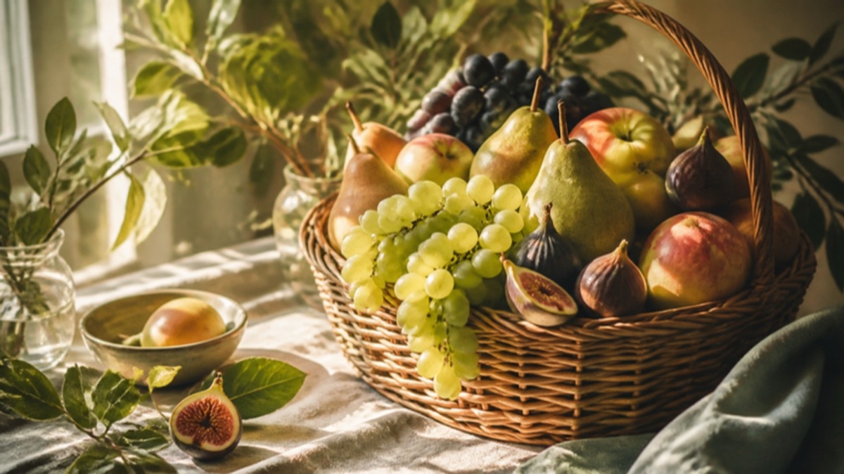 Lime tree branch with fresh green leaves and lime fruit, set against a blurred background.